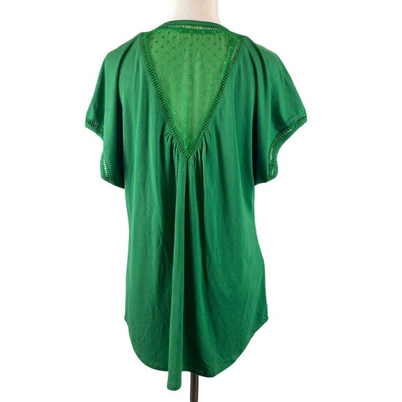 🟣🟣🟣 MEADOW RUE ANTHROPOLOGIE Womens Size Small Green V-Neck Sleeveless Tank T - Picture 3 of 7